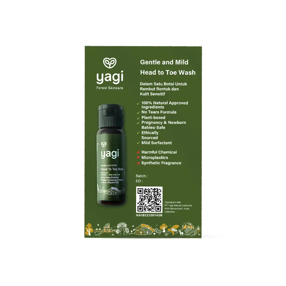 YAGI Gentle & Mild Head to Toe Wash 30 ml